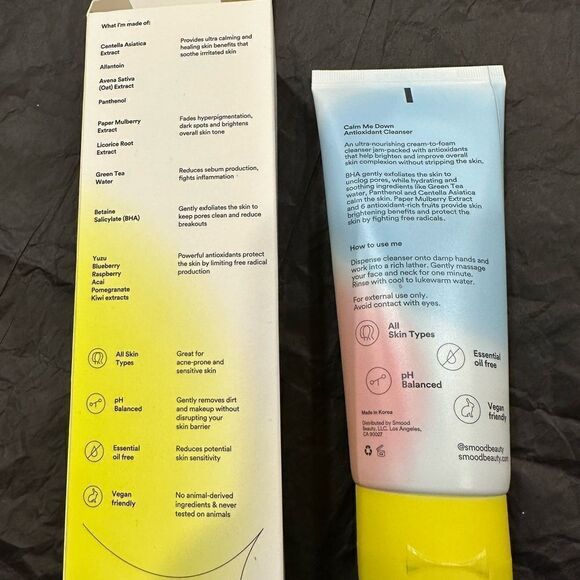 Smood CALM ME DOWN ANTIOXIDANT CLEANSER 3.38 OZ 100ml - Picture 2 of 5
